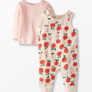 Hanna Andersson Baby Overall & Tee Set In Cotton Jersey